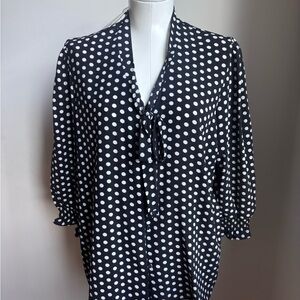 Jules & Leopold Black and White Polka Dot Blouse